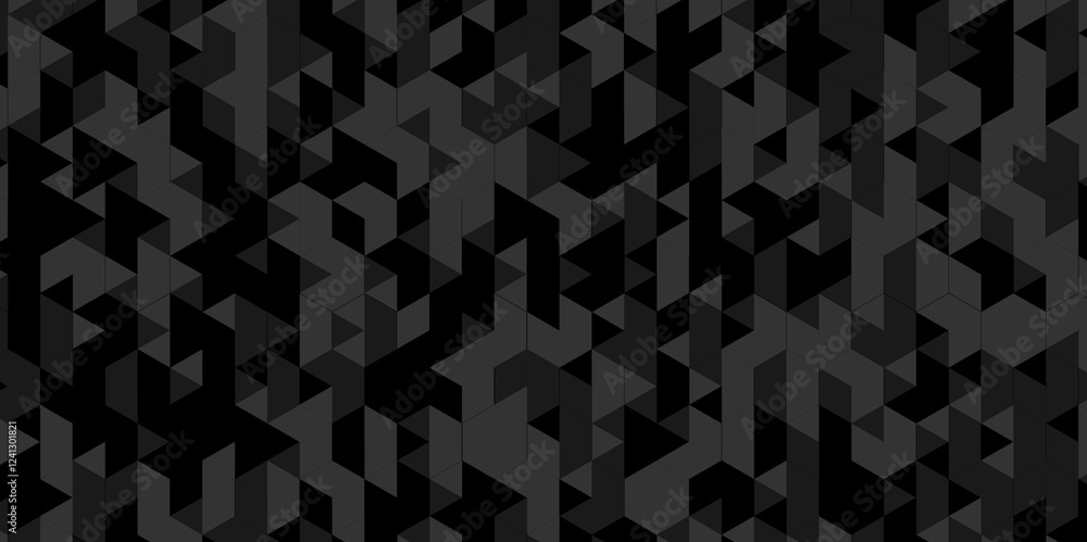 Poster vector black, gray overlapping cube square low polygon texture wallpaper. abstract surface creative 