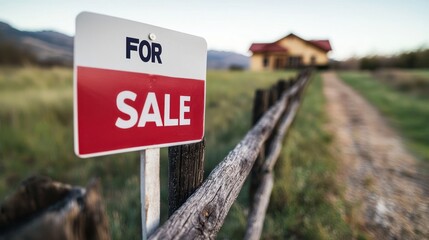 House for sale with a scenic background, featuring a rustic fence and open landscape