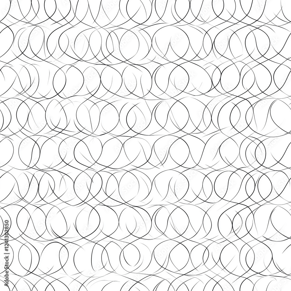 Poster elegant minimalist seamless pattern of curved lines abstract design digital art white background top