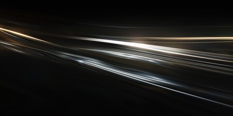 An all-black backdrop featuring subtle, minimalist light streaks, Dynamic and flowing layout