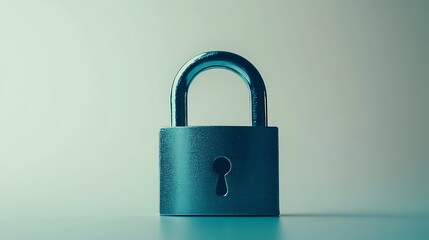 Fototapeta premium Simple padlock, security, protection, studio shot. Possible use stock photo