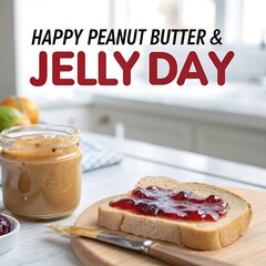 Peanut butter and jelly day poster, celebrated 2 april