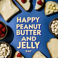 Peanut butter and jelly day poster, celebrated 2 april