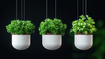 Smallspace indoor gardening with vertical planters, hanging pots, and a compact hydroponic system
