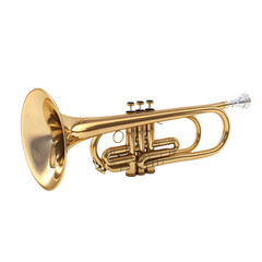 Obraz premium Trumpet isolated on transparent background