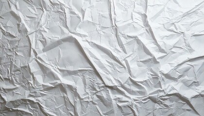 White crumpled and creased glued wrinkled paper poster texture background