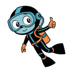 Cute boy snorkelling