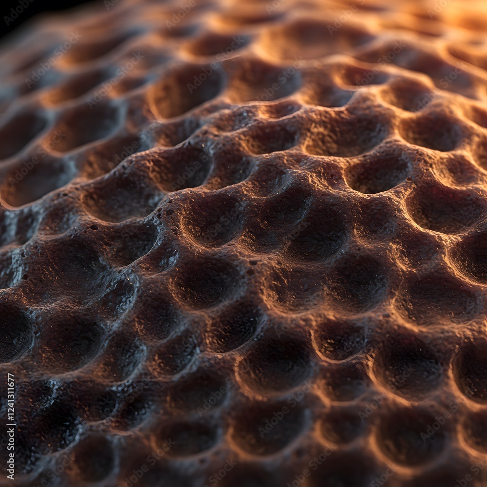 Poster intricate textured surface: a macro close-up