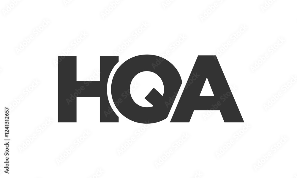 Fototapete hqa logo design template with strong and modern bold text. initial based vector logotype featuring s