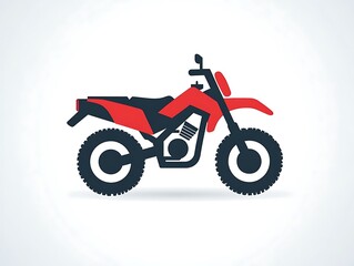 Fototapeta premium Red dirt bike graphic design
