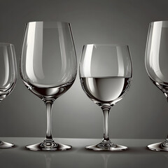 Set of vector illustration stemware