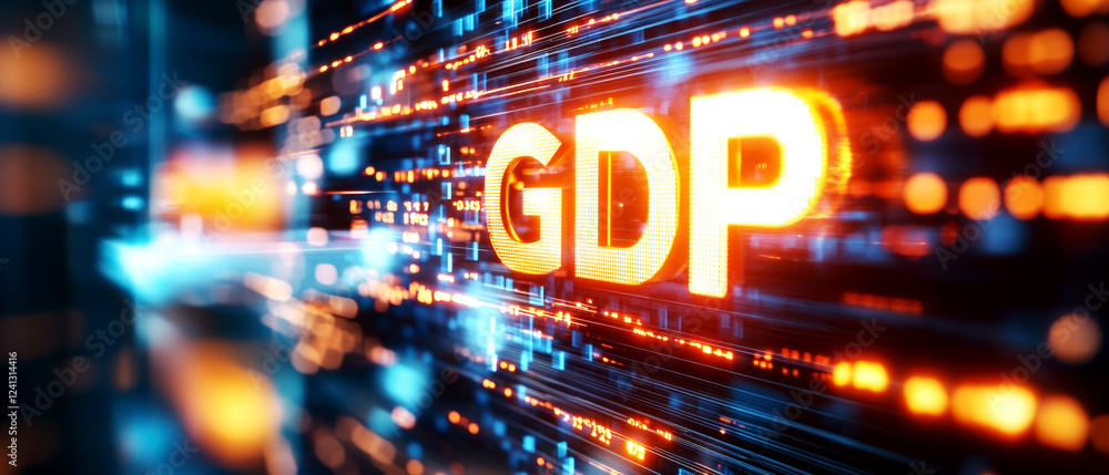 Aufkleber analyzing gdp and inflation trends in the global economy insights from data visualization digital en