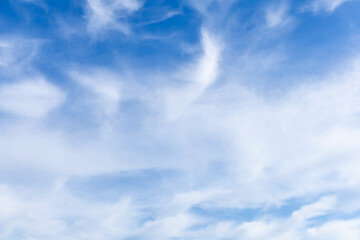 Fototapeta premium Beautiful blue sky with a white clouds