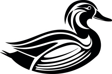 Duck silhoutte vector illustration