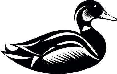 Duck silhoutte vector illustration