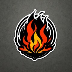 fire flames on white background