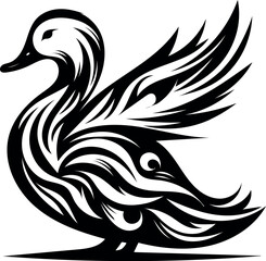 Duck silhoutte vector illustration