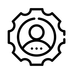 Icon Settings Profile With Style Outline