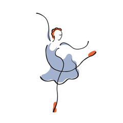 An Elegant Ballerina in Dynamic Motion