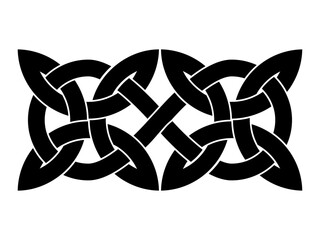 series of celtic knot trinity endless isolated on white background for tattoo logo icon symbol. vector illustration	