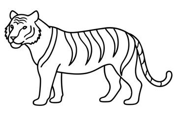 Single Line Tiger Vector Design
