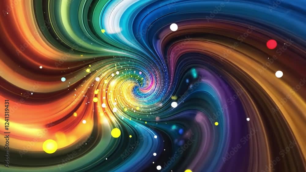 Poster colorful swirling vortex with captivating patterns in 4k resolution