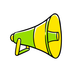 Colorful Hand-drawn Megaphone Illustration