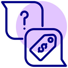 price question vector mixed outline icon
