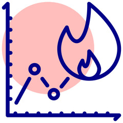 trandingb topic vector mixed outline icon