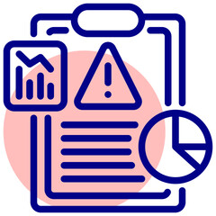 wearning report vector mixed outline icon