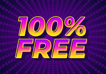 100% free. Text effect in bold font for promotion ads