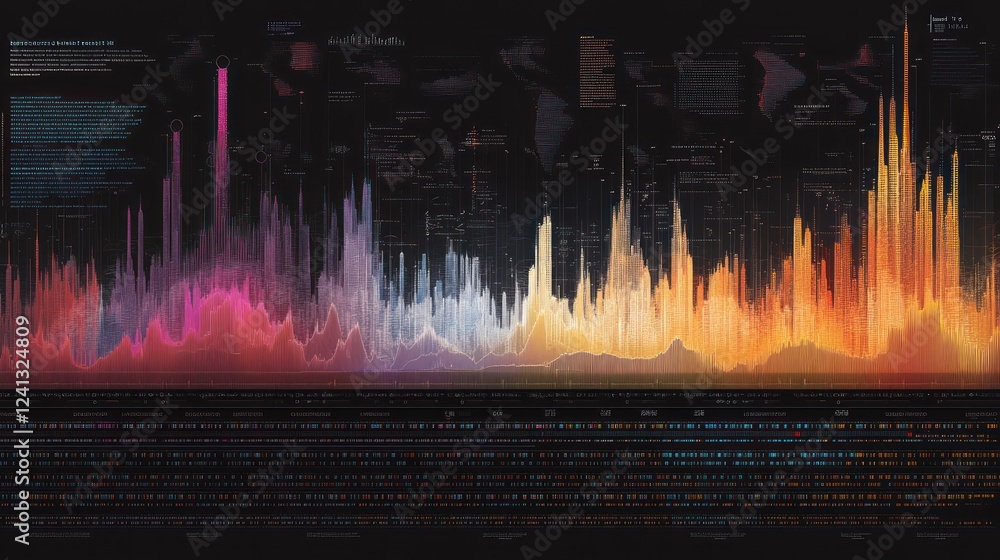 Poster abstract data visualization: a symphony of information