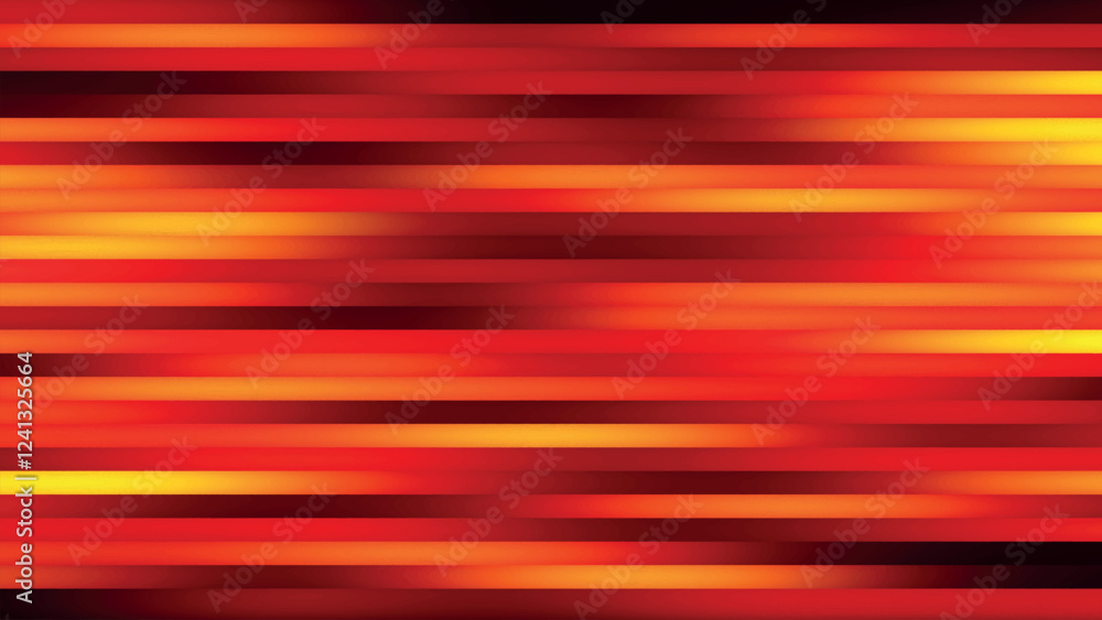 Poster Abstract horizontal glowing color lines. Multicolored horizontal linear background. Abstract gradient background. Web design background. Vector illustration.