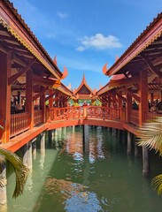 A stunning restaurant in Phang Nga Bay, Thailand, featuring traditional Thai architecture and waterfront views