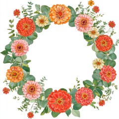 Obraz premium Colorful Floral Wreath