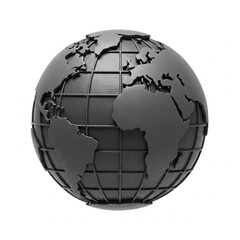 Naklejka premium 3D Globe Icon, International Symbol, Global Business Concept Isolated on White Background