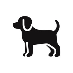 Dog icon. Silhouette of puppy. Vector illustration.