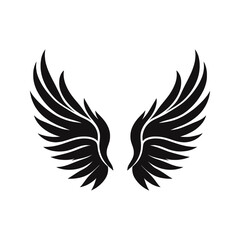 Obraz premium Wings icon. Angel wing. Vector illustration.