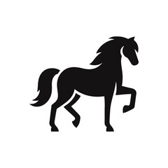 Horse icon. Silhouette of equine. Vector illustration.