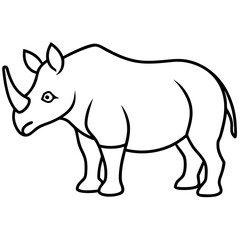 Single-Line Rhino Vector Design