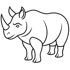 Single-Line Rhino Vector Design