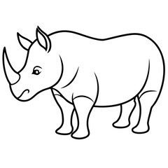 Single-Line Rhino Vector Design