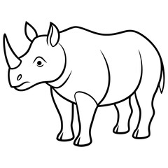 Single-Line Rhino Vector Design