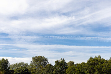 Obraz premium Beautiful blue sky with a white clouds