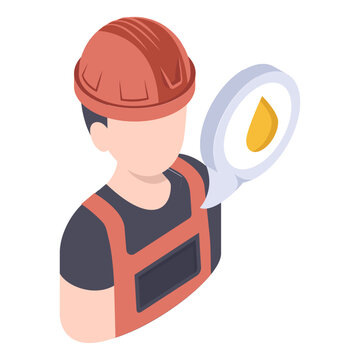 oilman Avatar isometric Concept, Industrial Plant Manager Vector color Icon Design, Oil and Gas industry Symbol, Petroleum  and gasoline Sign, Service and supply stock illustration