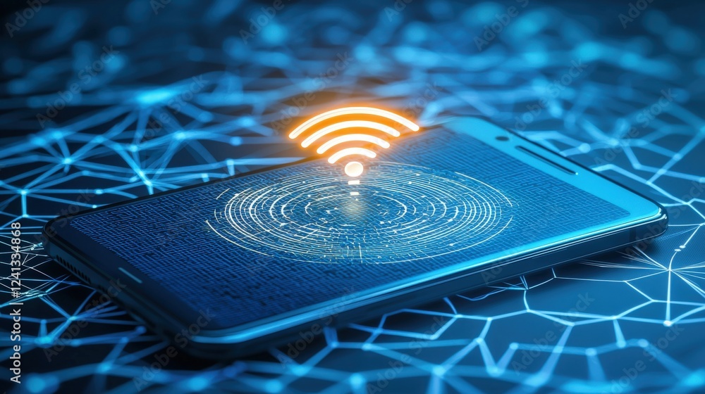 Aufkleber mobile technology connection wireless network activation digital environment graphic design tech wor