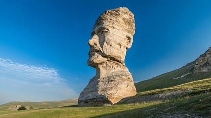 Fototapeta premium Photo of the ancient Sphinx rock formation 