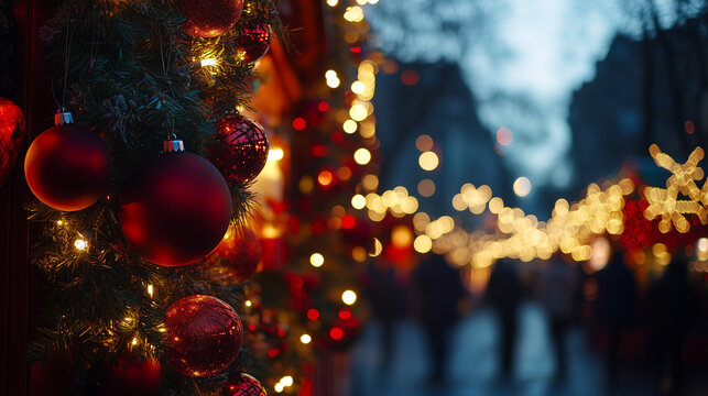 Christmas door decorations with cozy mood