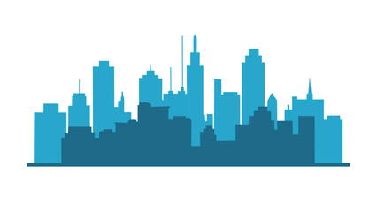 Fototapeta premium Beautiful City Skyline Elegant City Skyline Silhouette Illustrations