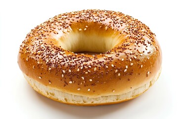 a bagel isolated on white background. 